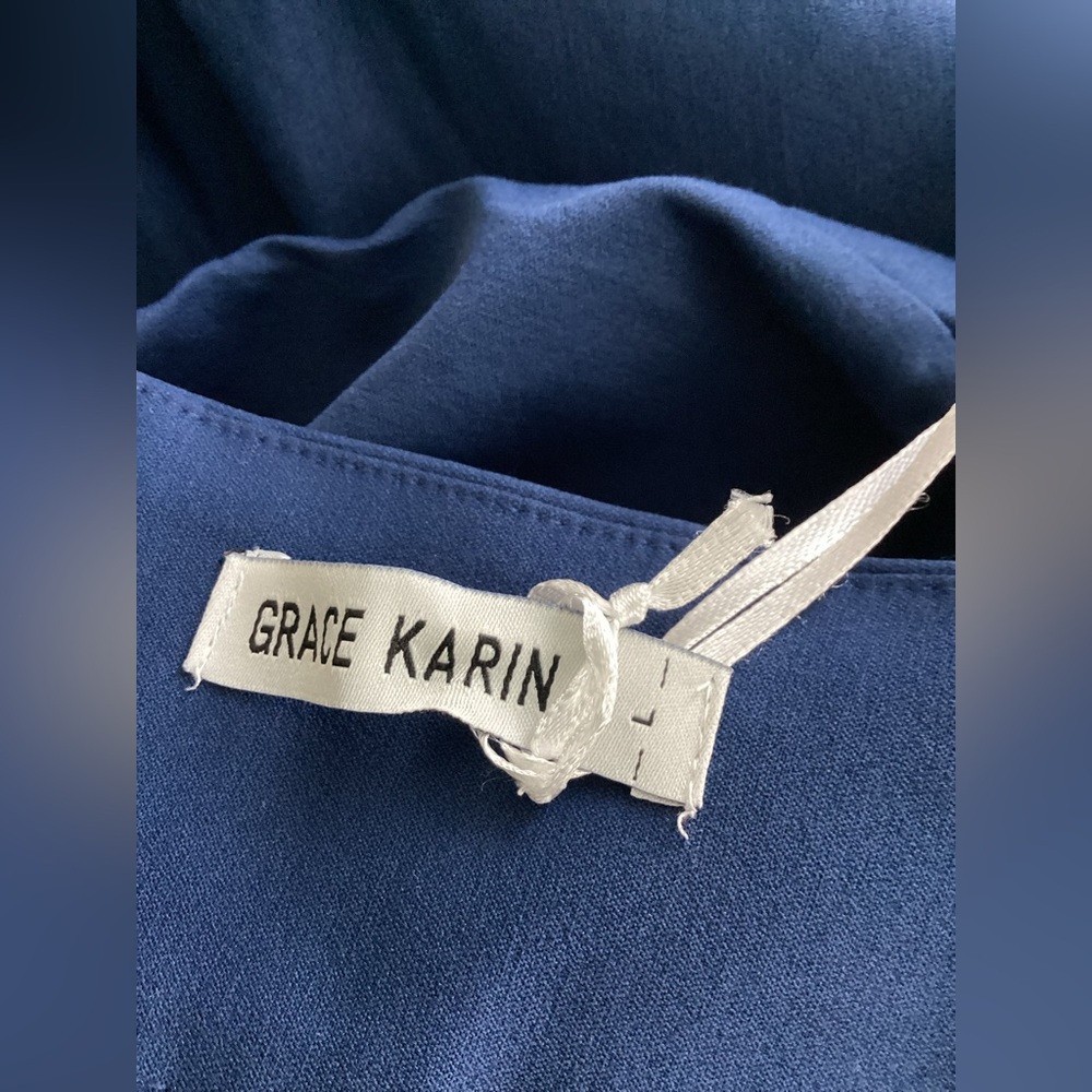 Grace Karin Blue Pencil Skirt Knee-Length Workwear - Picture 7 of 9